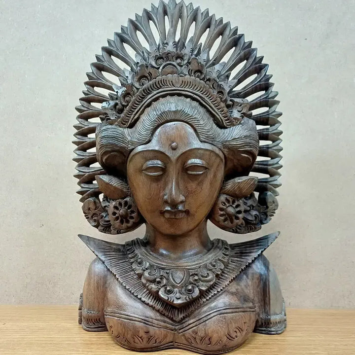 [BUNJANG] Indian Folk Woman Wooden Sculpture / 인도 민속 여인 목조각 작품