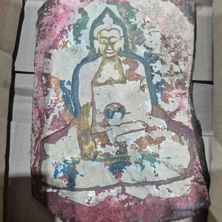 [BUNJANG] Stone Tablet Medicine Buddha Statue / 석판 약사여래 좌불상 20년소장품