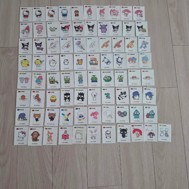 [BUNJANG] Sanrio STICKER Collection Bundle / 산리오 띠부씰 일반씰 81장 반짝이씰 37장 전부 일괄판매합니다