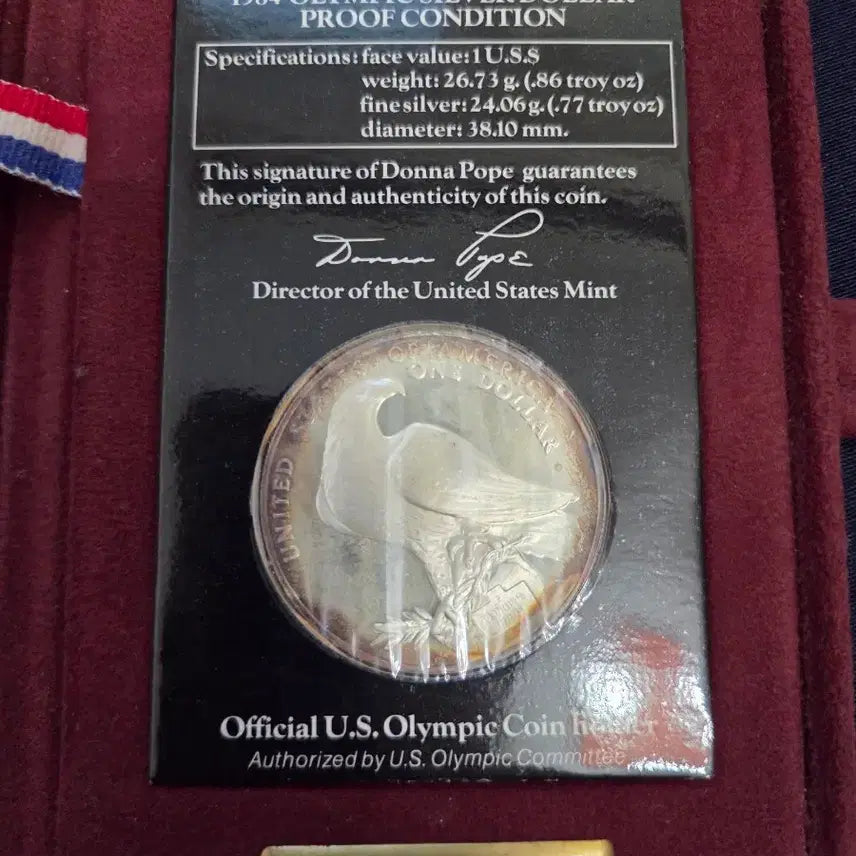 [BUNJANG] 1984 Los Angeles Olympics Commemorative Silver Coin / 미국 1984년 LA올림픽 기념 은화 주화