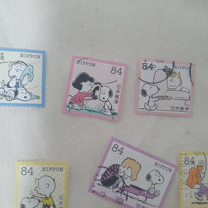 [BUNJANG] Snoopy Used Stamp Set (10 Types) / 스누피 사용한 우표 세트
