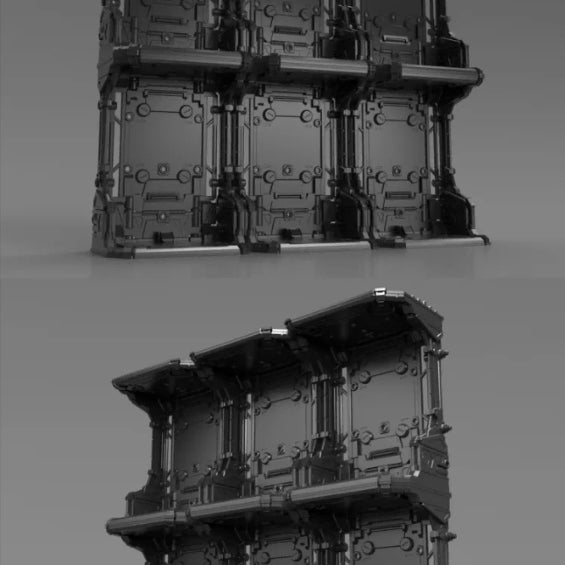 [BUNJANG] Model Kit Hangar Base Universal Gundam Figure Gashapon Stand x2 Set / 프라모델 격납고 베이스 범용 건담 피규어 가샤폰 거치대 x2 세트