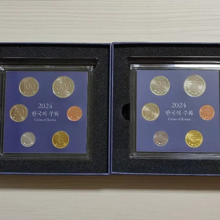 [BUNJANG] 2024 Bank of Korea Current Coin Mint Set Bundle / 2024 한국은행 현행 주화 민트세트 2세트 일괄 완전 미사용