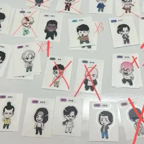 [BUNJANG] Lookism Character Sticker Set (Jang Hyun, Na Jae-gyeon) / 외지주 외모지상주의 띠부씰 교환 판매 장현 나재견