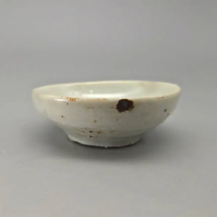 [BUNJANG] Joseon Dynasty Late Period Iron Traces White Porcelain Cup Bangsan Kiln / 조선후기 철사흔이 특이한 방산가마 순백자 잔