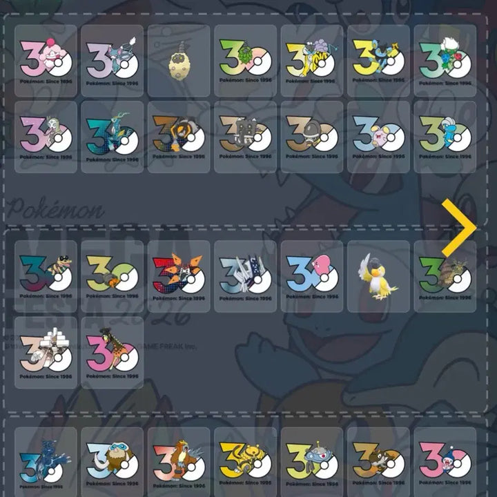 [BUNJANG] Pokemon 30th Anniversary Sticker Exchange / 포켓몬 30주년 스티커 교환