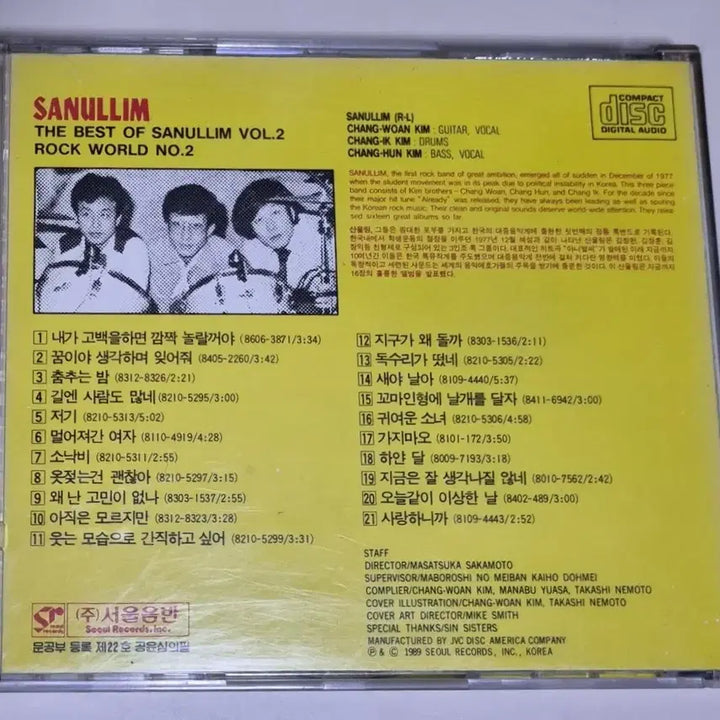 [BUNJANG] Sanullim Best Rock World Vol. 2 (Unsealed CD) / 산울림 - 베스트 Rock World No.2 (개봉 CD)