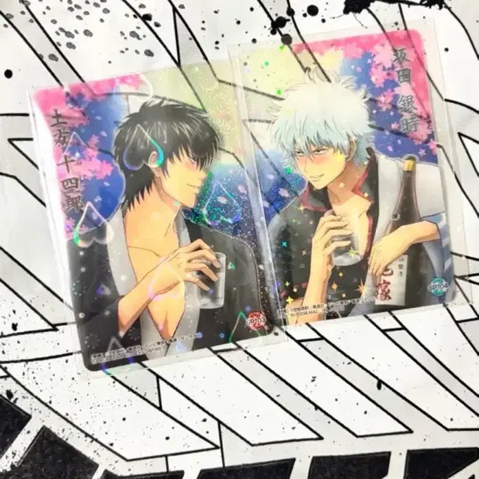 [BUNJANG] Gintama Cherry Blossom Clear Card Set - Gintoki &amp; Hijikata / 은혼 벚꽃 클리어카드 긴토키 히지카타