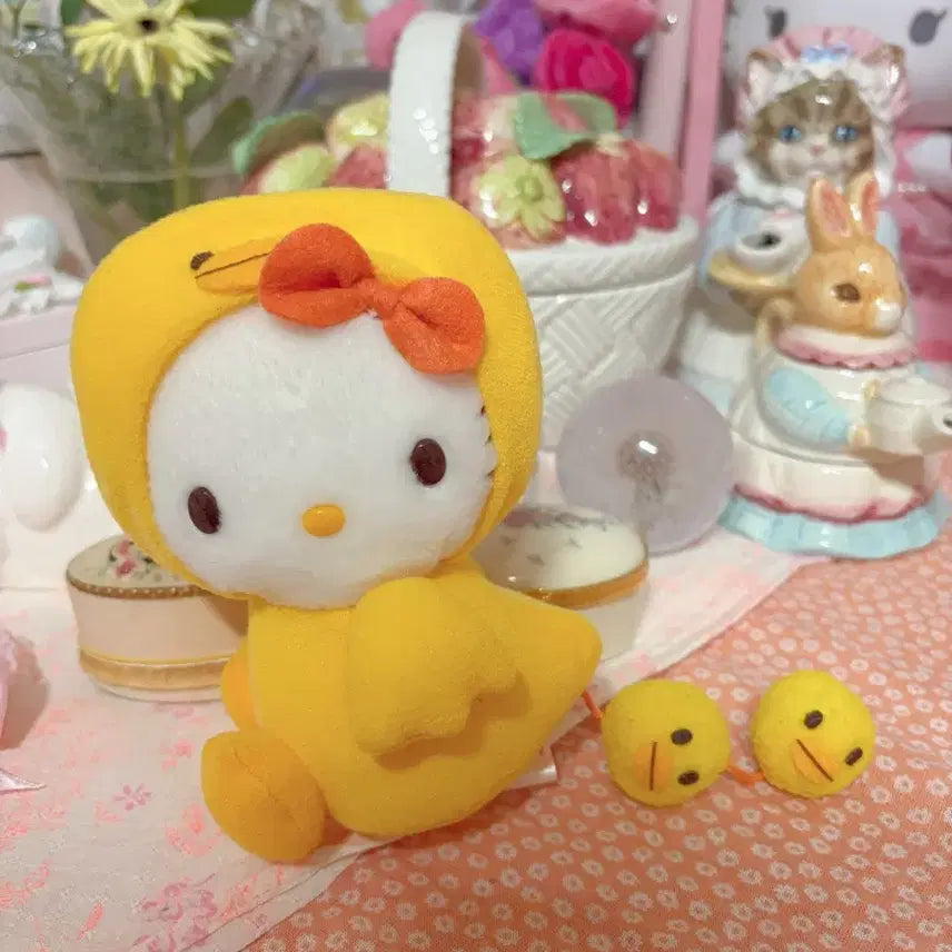 [BUNJANG] Sanrio 2004 Baby Duck Kitty Plush Doll / (오늘까지 할인)고전 산리오 아기 오리 키티 인형