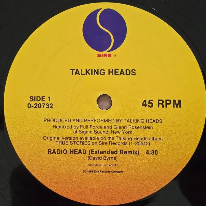 [BUNJANG] Talking Heads Radio Head 1987 LP Record / LP 레코드 TALKING HEADS 토킹 헤즈 - Radio Head 미국반