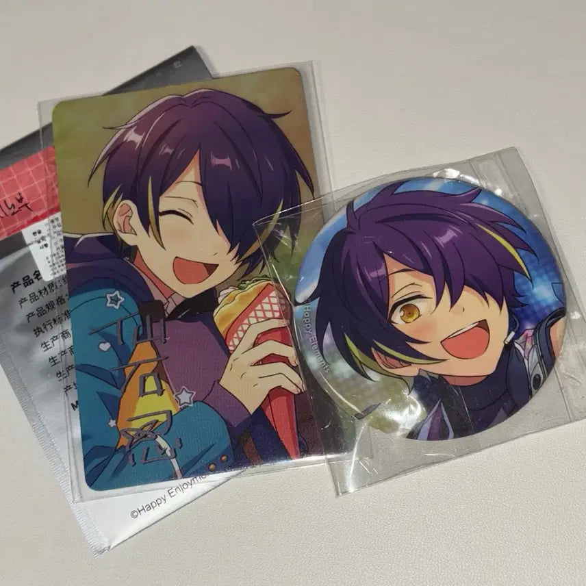 [BUNJANG] Ensemble Stars Shinobu Photocard &amp; Badge Bundle Set / 앙스타 시노부 포토카드, 뱃지 일괄