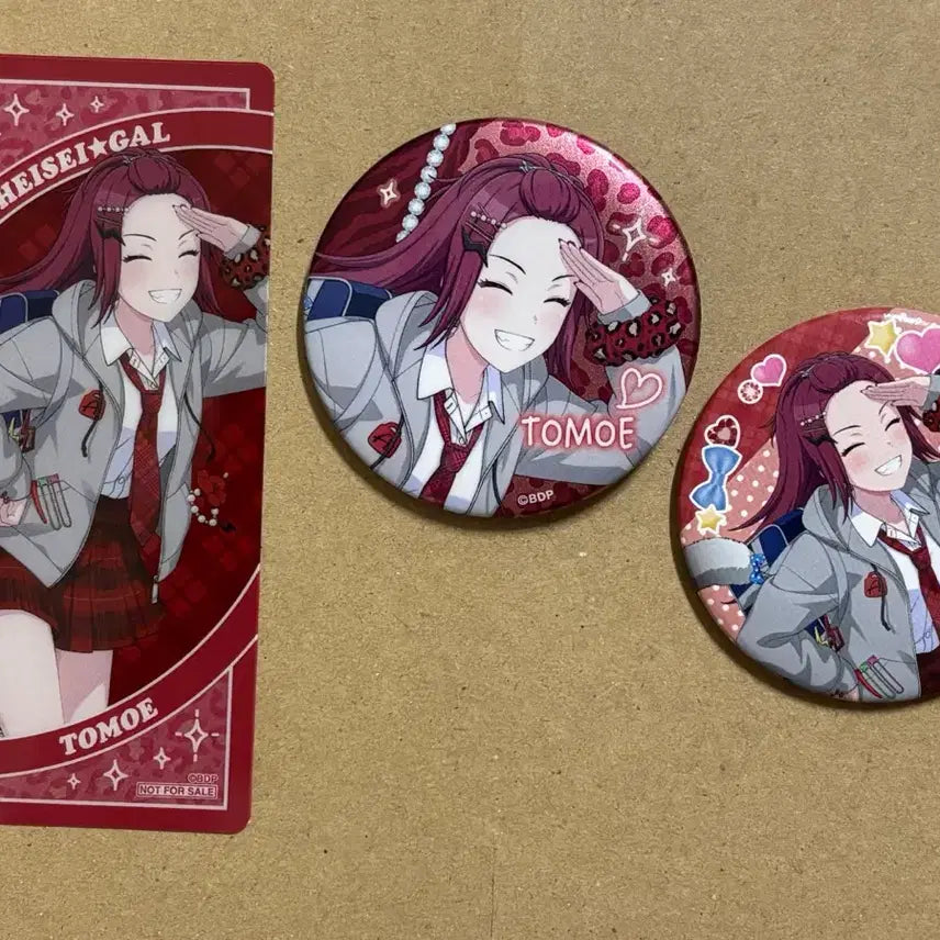 [BUNJANG] BanG Dream! Tomoe Garu-ka Series Can Badge Bundle Set / 뱅드림 토모에 갸루화 캔뱃지 책갈피 일괄