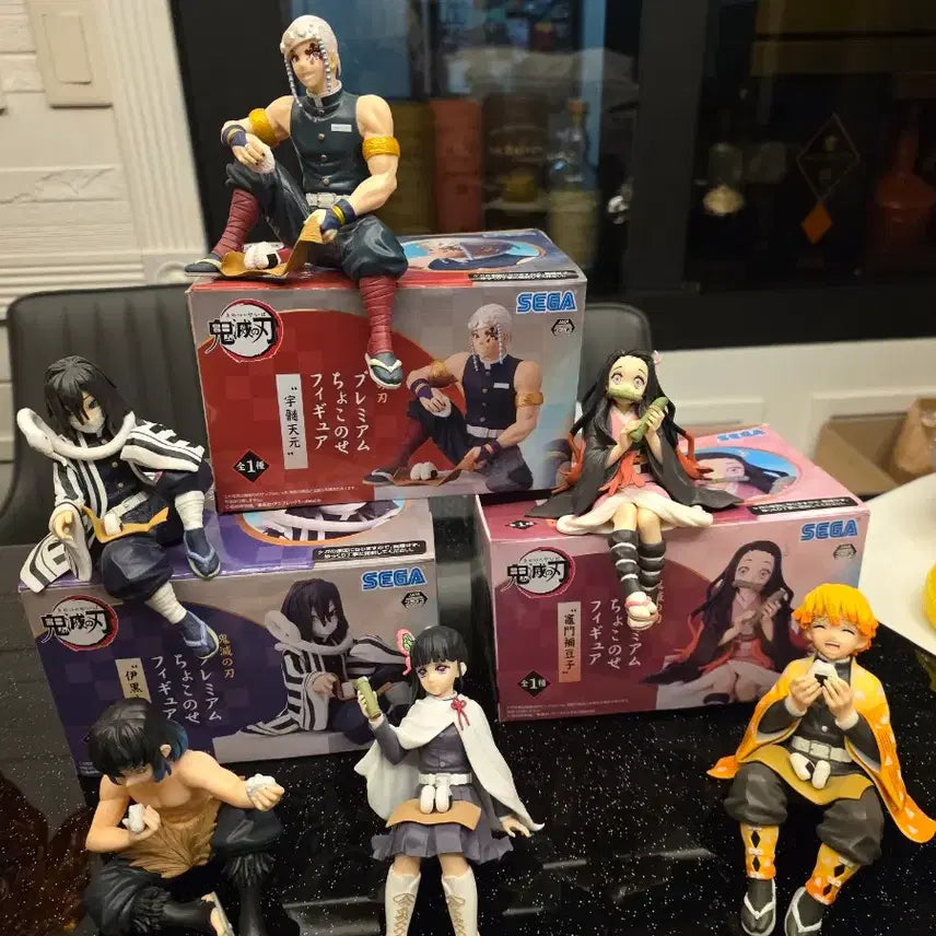 [BUNJANG] Demon Slayer Chokonoko Onigiri Figure Set (6 Types) / [6종] 귀멸의 칼날 초코노코 주먹밥 피규어 세트