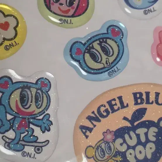 [BUNJANG] Angel Blue Daisy Lover Epoxy Sticker Set / 엔젤블루 데이지러버 에폭시 스티커