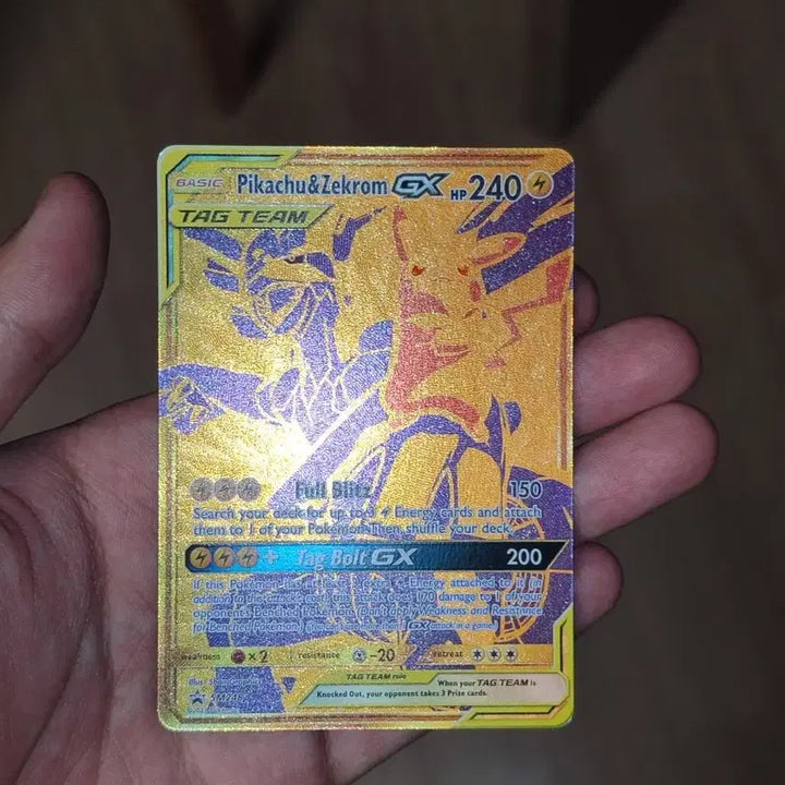 [BUNJANG] Pikachu &amp; Zekrom GX Tag Team American Edition Pokemon Card / 북미 피카츄&amp;제크롬 GX 태그팀 포켓몬카드 상태매우좋아요