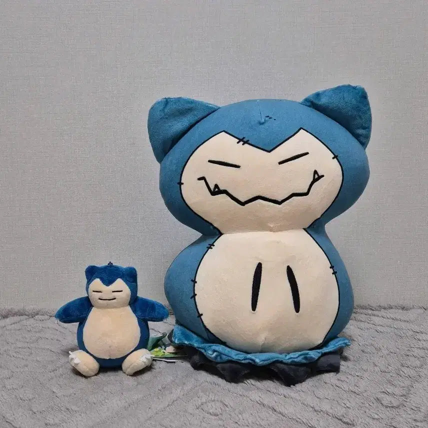 [BUNJANG] Pokemon Snorlax &amp; Mimikyu Doll Keychain Set / 포켓몬 인형 키링 잠만보&amp;따라큐 세트