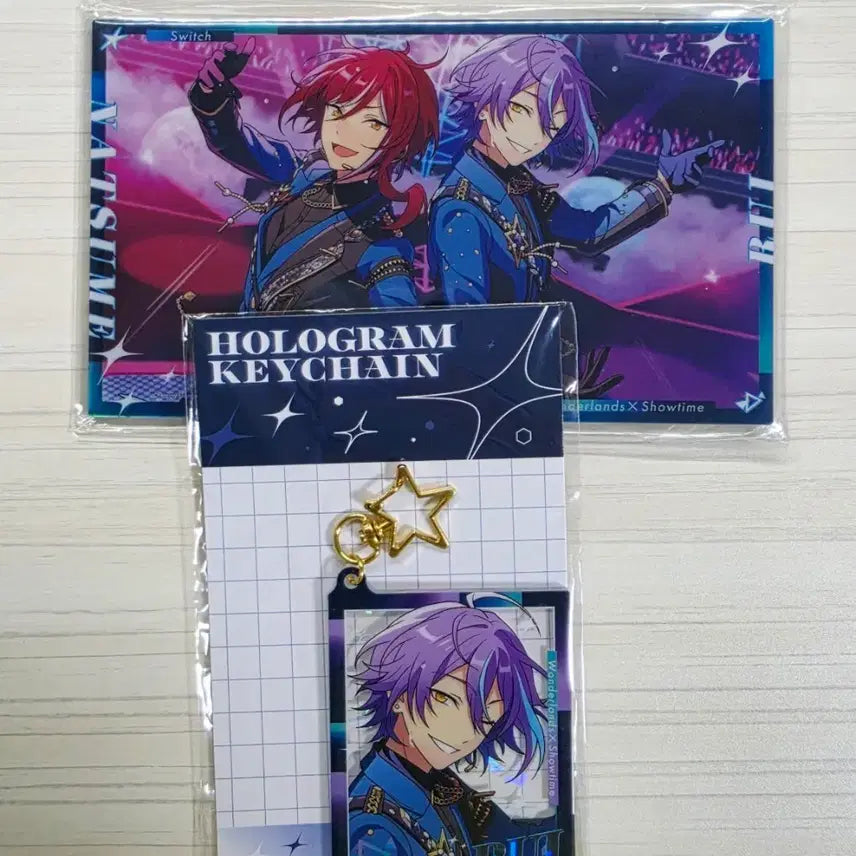 [BUNJANG] Ensemble Stars! x Project SEKAI Natsume Rui Acrylic Stand &amp; Rui Hologram Keychain / 앙스타 프세카 콜라보 굿즈 나츠메 루이 아크릴 스탠드 루이 홀로그램 키체인 아크릴 키링