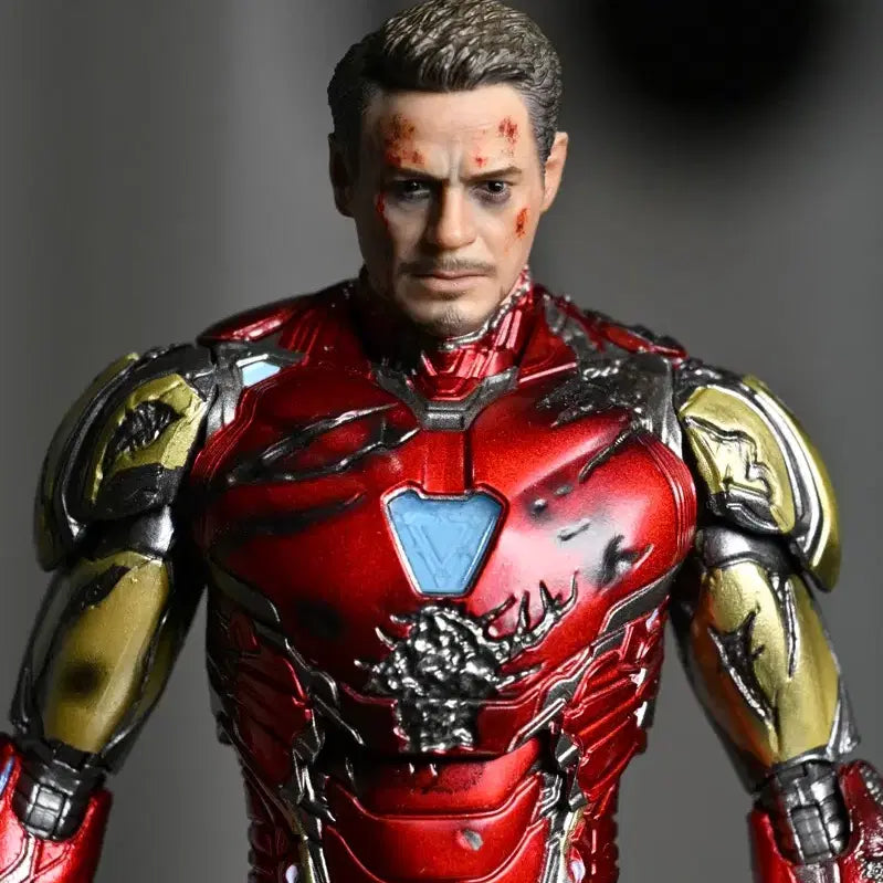 [BUNJANG] Medicom Toy MAFEX Iron Man Mark 85 Battle Damaged Version with Custom Tony Stark Head / 마펙스 아이언맨 마크85 배틀데미지 + 커스텀 헤드