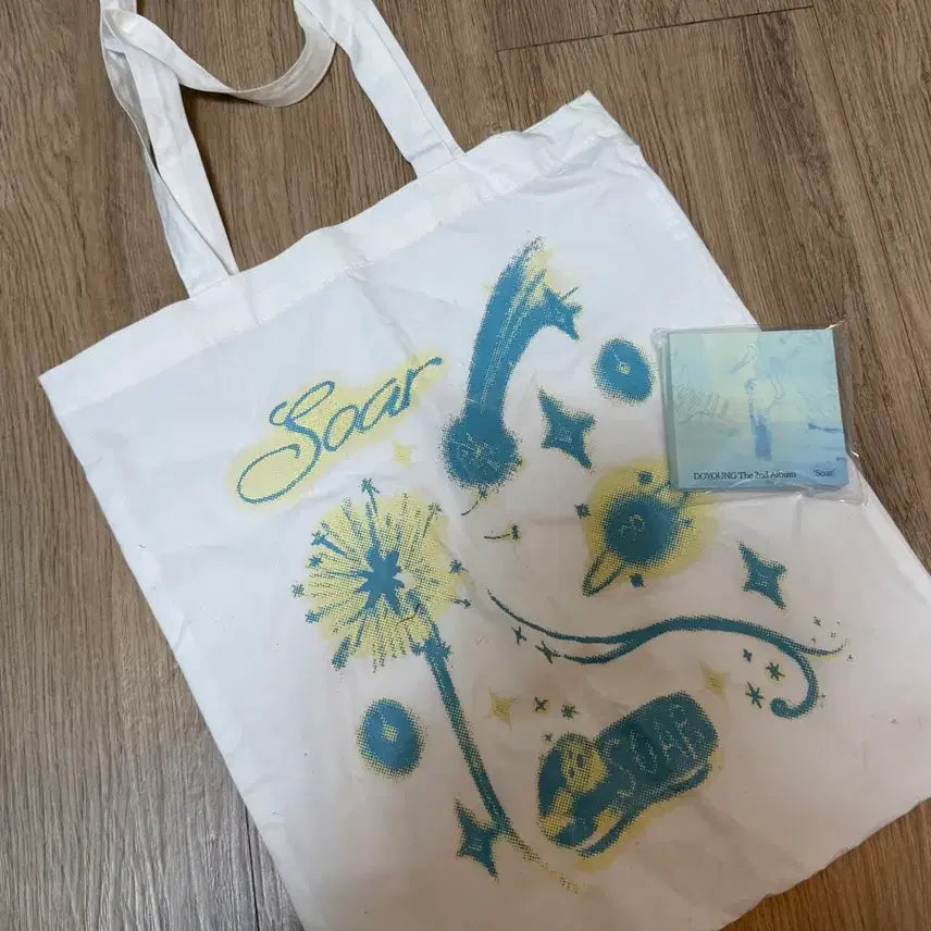 [BUNJANG] NCT Doyoung Soar Eco Bag &amp; Memo Pad Set / nct 도영 soar 에코백 &amp; 떡메