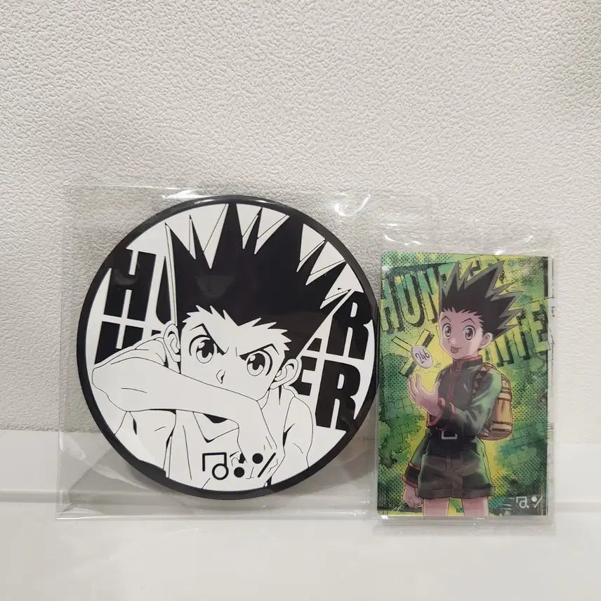 [BUNJANG] Hunter x Hunter Gon Freecss Chimera Ant Arc Rubber Coaster &amp; Wafer Card Bundle / 헌터x헌터 곤 티 코스터 가챠 러버 코스터 웨하스 카드 키메라앤트