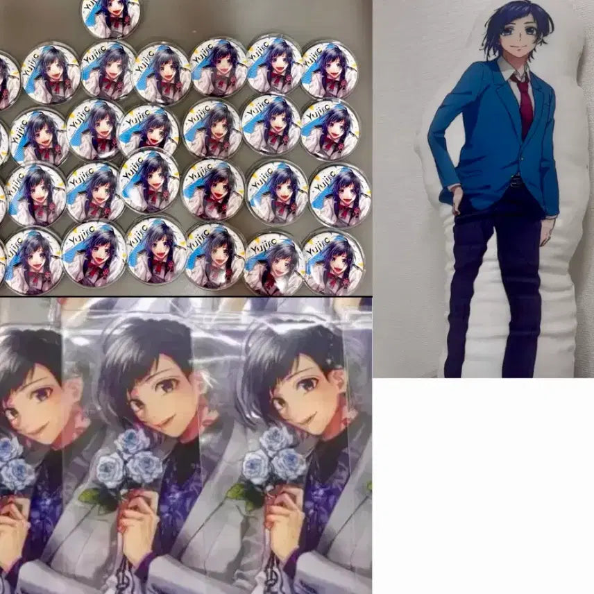 [BUNJANG] HoneyWorks HoneyWorks Yujiro Badge, Dakimakura, Acrylic Stand Bundle Set / *일괄* 허니웍스 유지로 뱃지, 다키마쿠라, 아크릴스탠드