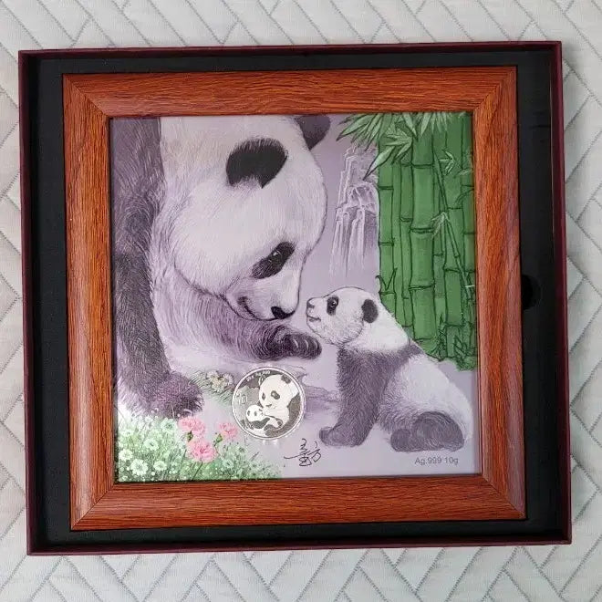 [BUNJANG] Panda Silver Coin Frame 10g Ag 999 &amp; 30g Ag 999 / 팬더 은화 액자 999 Ag 10g/ 은화 30g