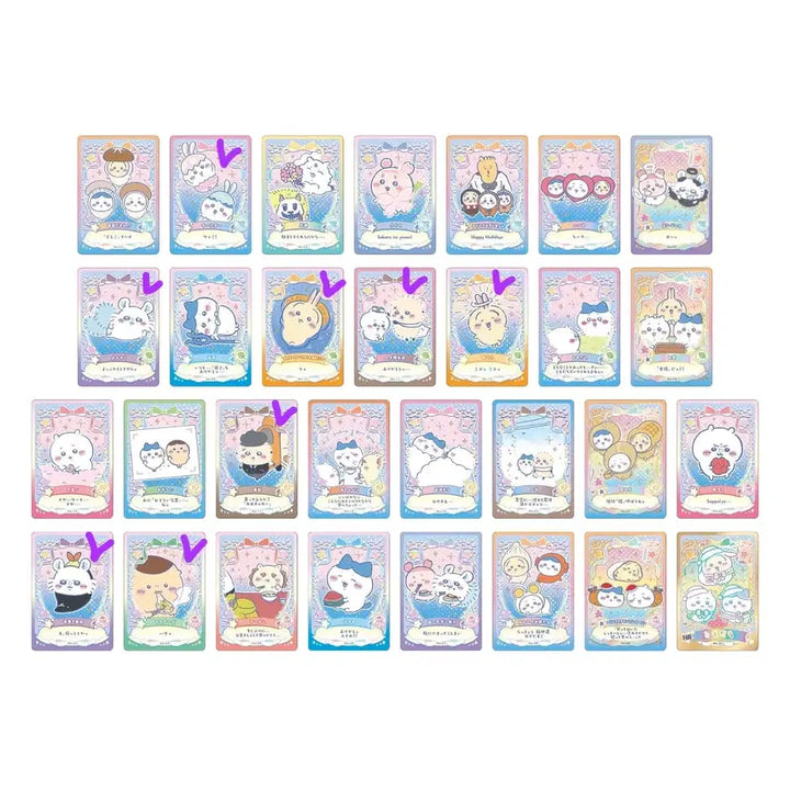 [BUNJANG] Chiikawa Wafer Lucky Card 2nd Edition (8 Types) Sealed Set / 치이카와 웨하스 럭키 카드 2탄 8종 미개봉