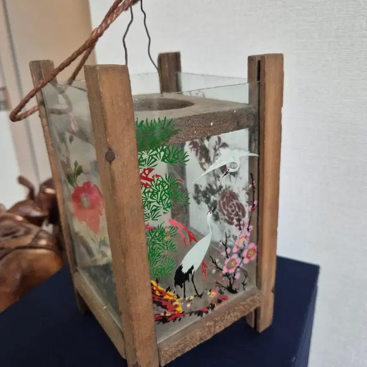 [BUNJANG] Korean Traditional Wooden Horn Lantern (Jeunggan) / 근대사 나무호롱등잔