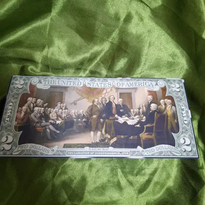 [BUNJANG] USA 2 Dollar Bicentennial Commemorative Gold Leaf Banknote / 미국 2달러 독립250주뇬기념 금박지폐