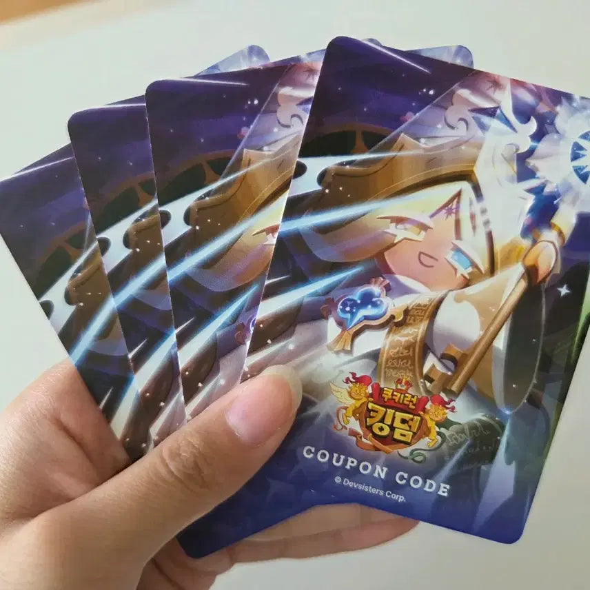 [BUNJANG] Cookie Run: Kingdom Shadow Milk &amp; Pure Vanilla Background Card (Coupon) / 쿠키런) 진리의 현자 쉐도우밀크 퓨어바닐라 배경카드 (쿠폰)