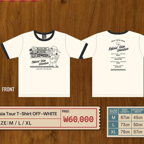 [BUNJANG] Official Higedan Asia Tour T-Shirt (Off-White, XL) / [미개봉] XL사이즈 히게단 Asia Tour T-Shirt OFF-WHITE
