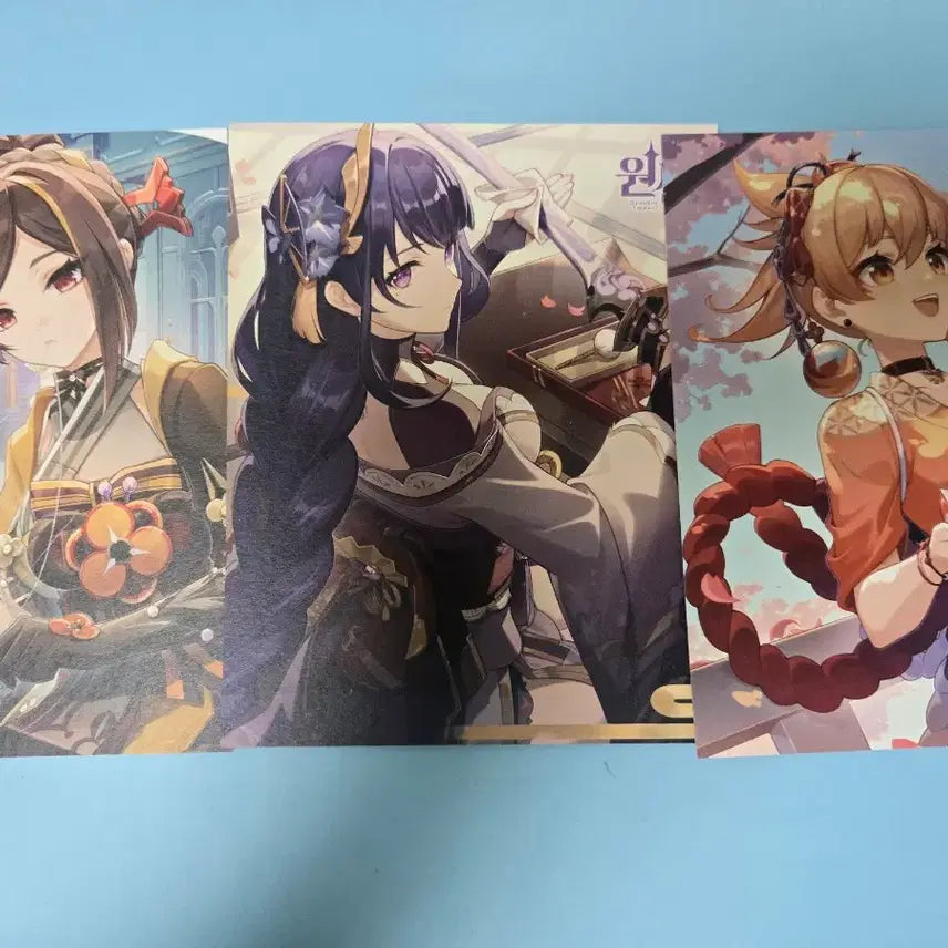 [BUNJANG] Genshin Impact PC Lounge Postcard Set - Chiori, Raiden, Yoimiya / 원신 PC라운지 엽서 치오리 라이덴 요이미야 세트