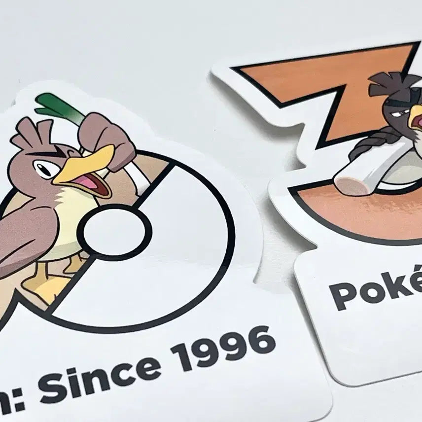 [BUNJANG] Pokemon 30th Anniversary Logo Sticker - Farfetch&