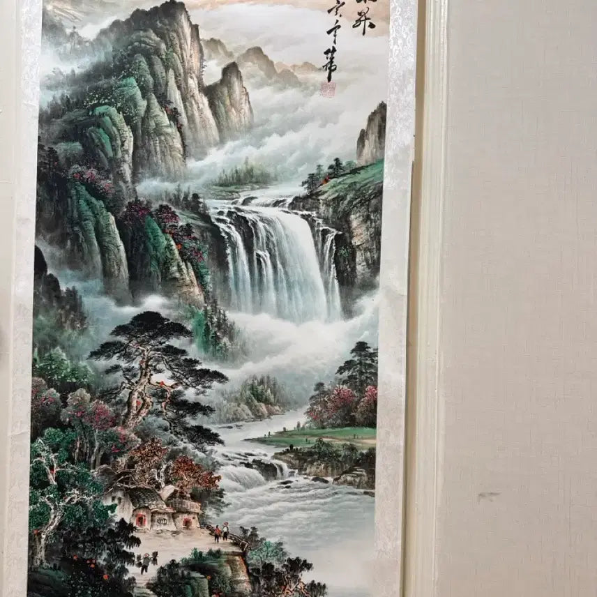 [BUNJANG] Korean Traditional Landscape Painting Waterfall / 동양화 산수화 폭포 그림