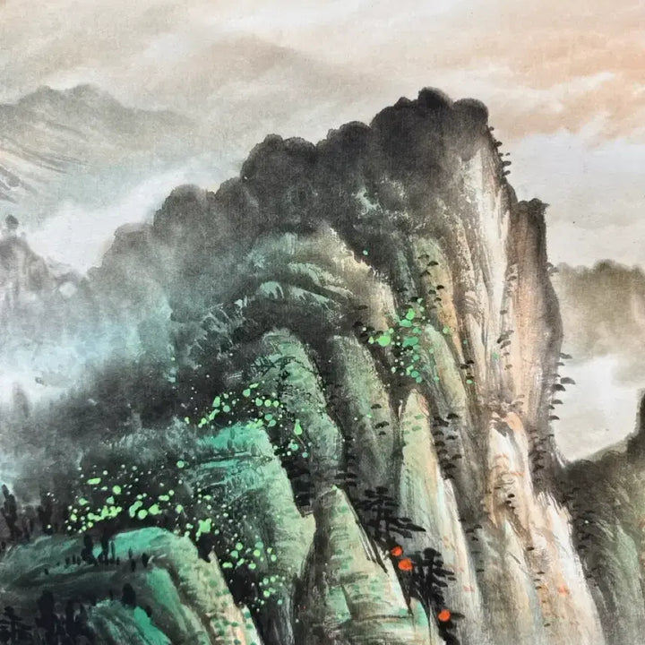 [BUNJANG] Korean Traditional Landscape Painting Waterfall / 동양화 산수화 폭포 그림