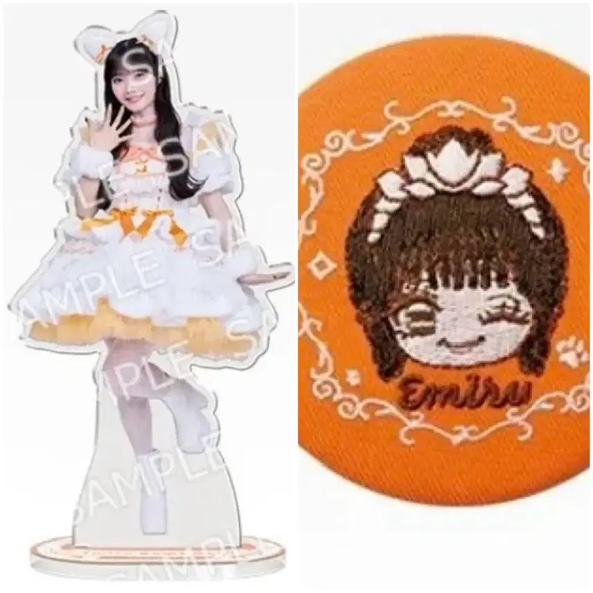 [BUNJANG] Cutie Street Kusto Kawamoto Emiru Acrylic Stand &amp; Badge Set / 큐티스트리트 카와모토 에미루 아크릴 스탠드 굿즈 뱃지 세트