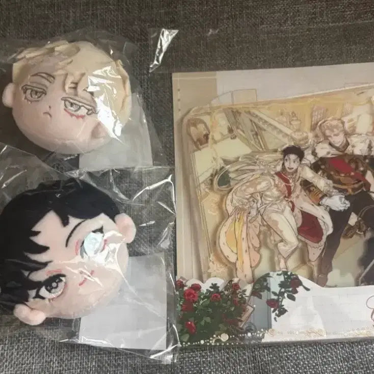 [BUNJANG] Jangmiwa Champagne Photocard Acrylic Stand / 택포9.0)장미와샴페인 인형 포토카드 아크릴스탠드 굿즈