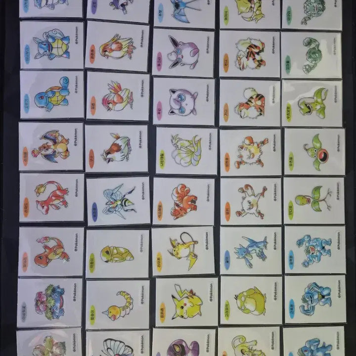 [BUNJANG] Pokemon Sticker Artwork 99 Types (Mewtwo Excluded) / 포켓몬 띠부씰 아트워크 99종 판매