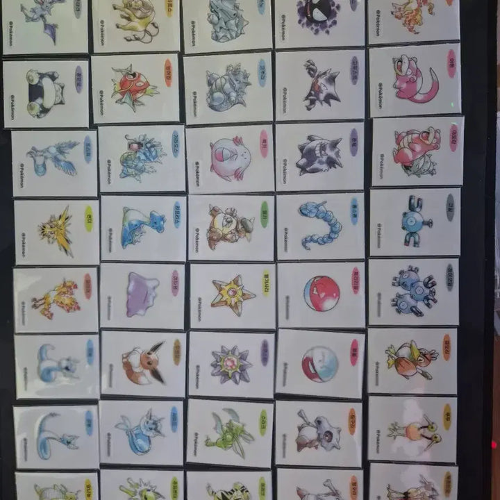 [BUNJANG] Pokemon Sticker Artwork 99 Types (Mewtwo Excluded) / 포켓몬 띠부씰 아트워크 99종 판매