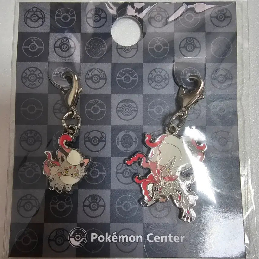 [BUNJANG] Pokemon Center Hisuian Zorua &amp; Zoroark Metal Charm Set / 포켓몬센터 전국도감 메탈참 히스이 조로아,조로아크