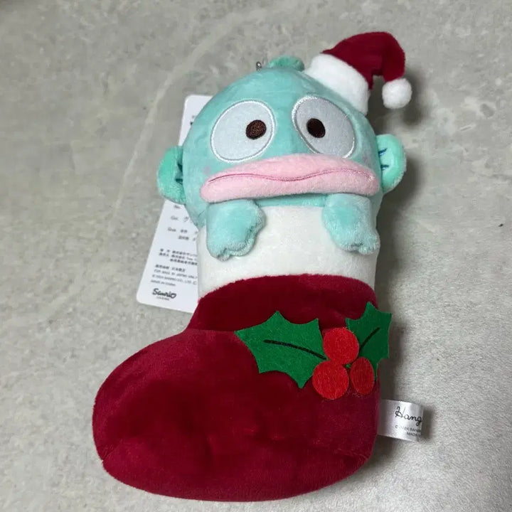 [BUNJANG] Sanrio Pochacco Christmas Boots Doll Mascot (Authentic) / 산리오 아베일 정품 한교동 크리스마스 부츠 인형 마스코트