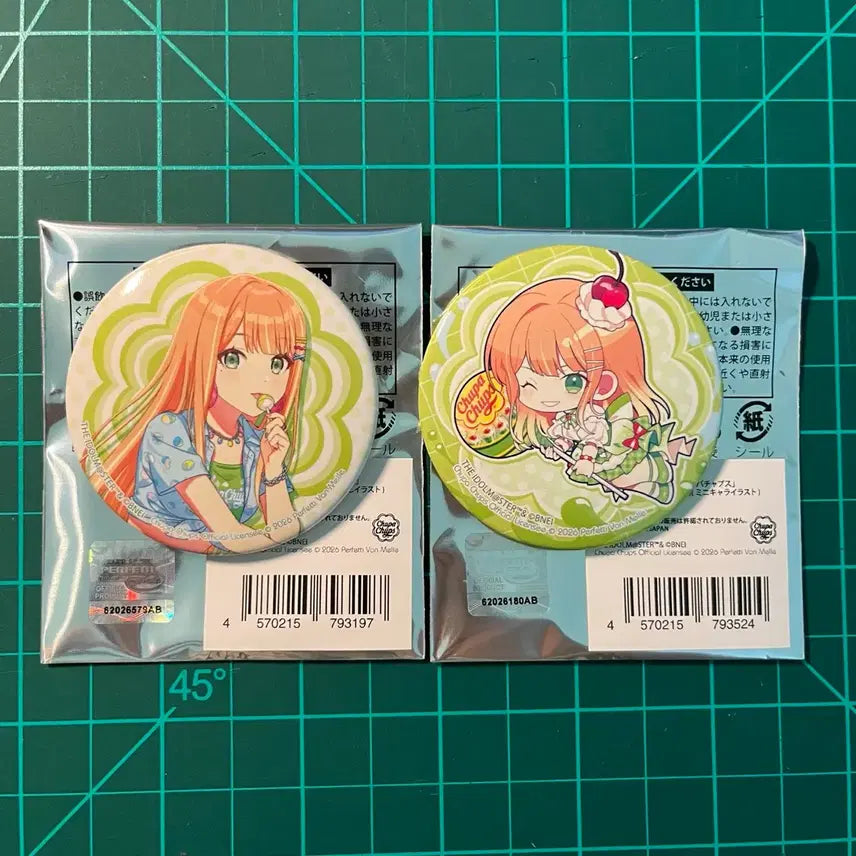 [BUNJANG] THE iDOLM@STER School Idolmaster Chupa Chups Collaboration Shiun Sumika Can Badge Set / 학원 아이돌마스터 학마스 가쿠마스 츄파춥스 츄파츕스 콜라보 시운 스미카 캔뱃지 세트