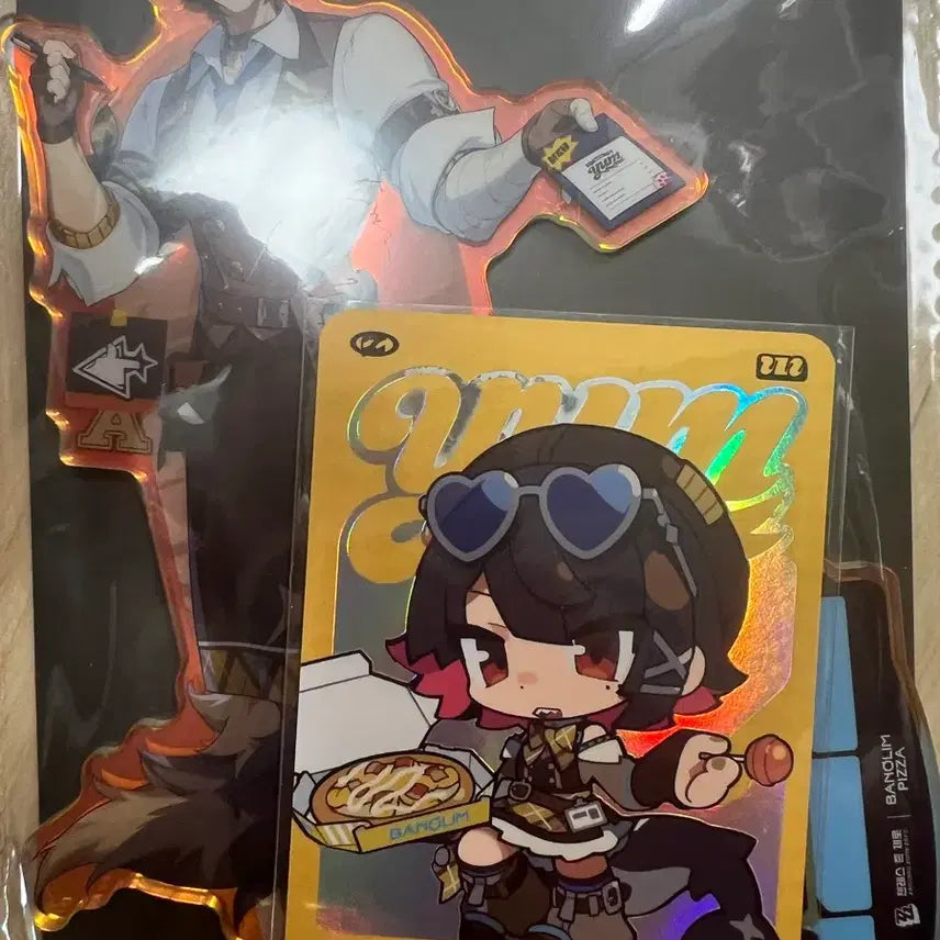 [BUNJANG] Zenless Zone Zero Manato Acrylic Stand + Ellen Photocard Set / 젠레스 존 제로(젠존제) 반올림피자 콜라보 마나토 아크릴 스탠드 + 엘렌 포토카드 굿즈