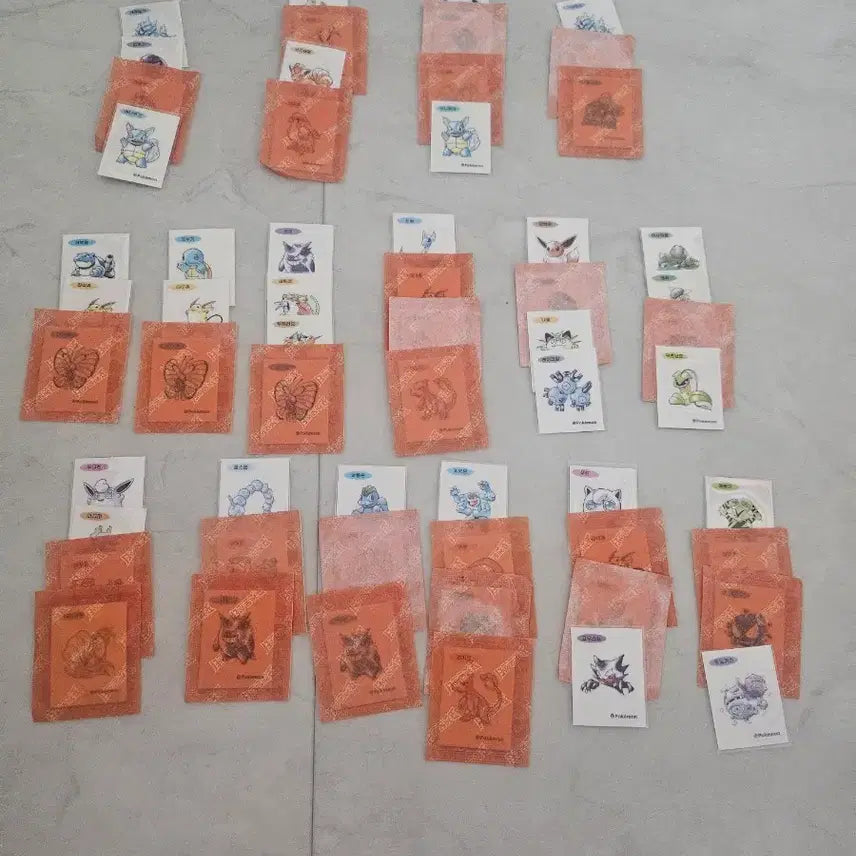 [BUNJANG] Pokemon Art Sticker Set (Includes Chubby Pikachu) / 포켓몬 아트워크 띠부씰 뚱카츄 포함 세트 판매 해요