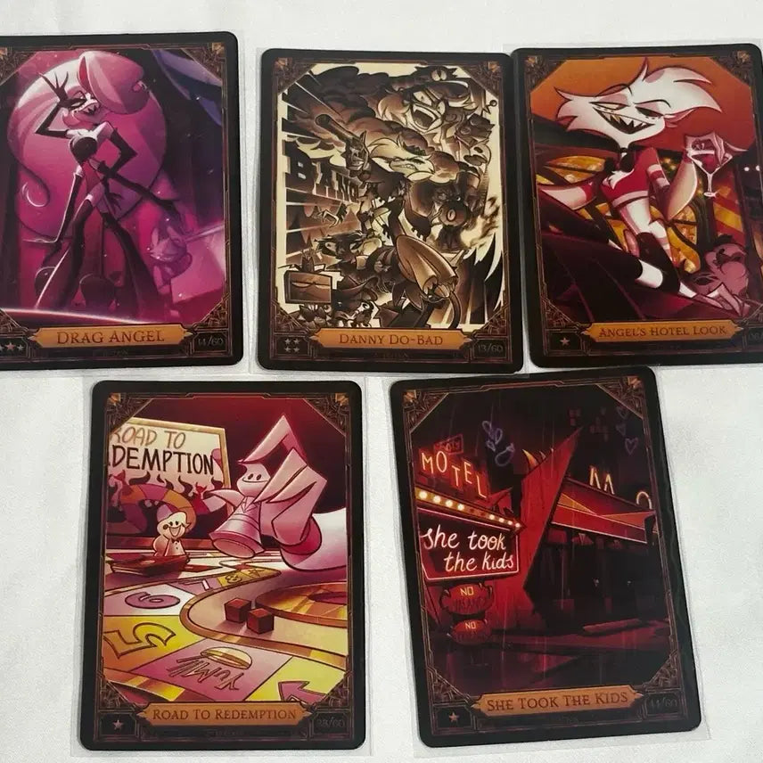 [BUNJANG] Hazbin Hotel Angel Bundle Set Photocards / 일괄) 해즈빈 호텔 엔젤 관련 카드 드랙 엔젤 대니두배드 14 13 06 38 44