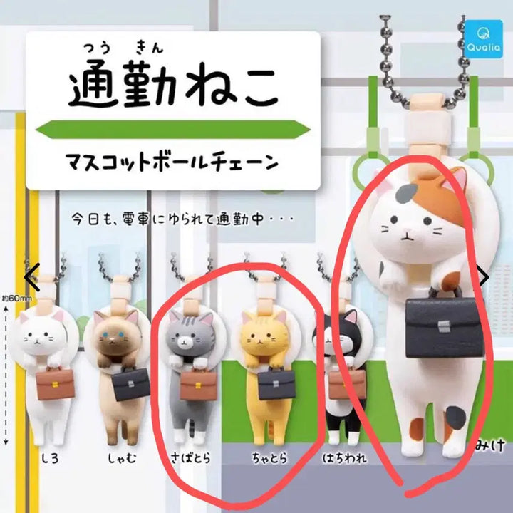 [BUNJANG] Dazzling Nyan Fluffy Cat Figure Series 2 Full Set (6 Types) / 마지막 한 세트 키링 묶음 할인!! (새상품) 눈부신냥 복슬복슬 고양이 피규어 2탄 6종 풀셋+ 출근하는고양이 3종