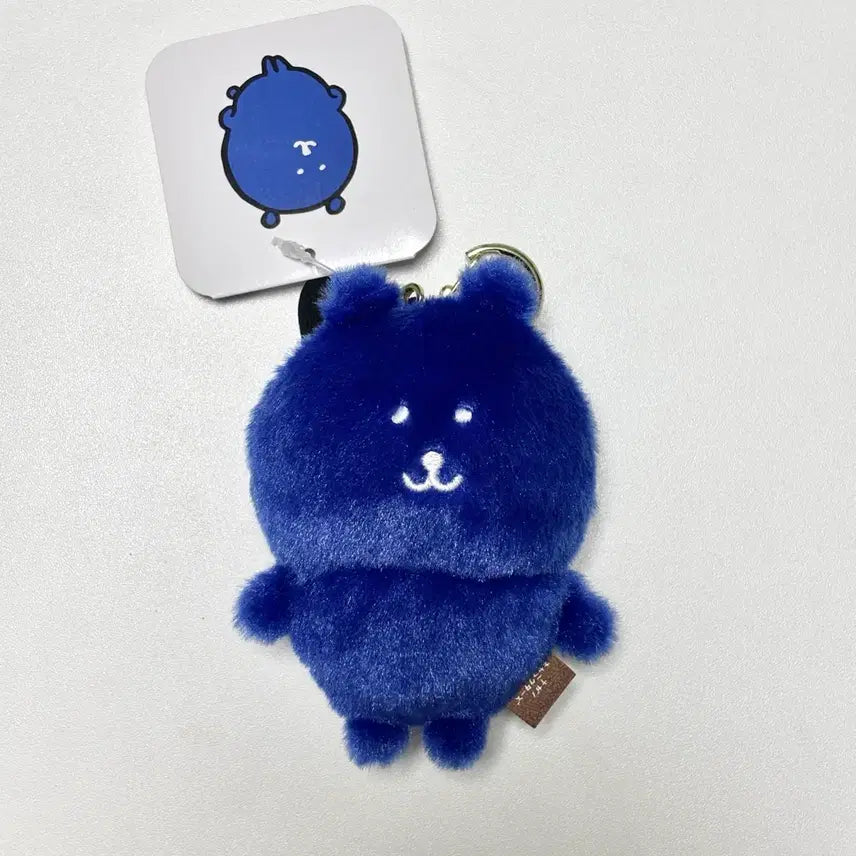 [BUNJANG] Nagano Market Color Nodding Bear Doll Keychain Blue / 나가노마켓 컬러 농담곰 인형 키링 블루