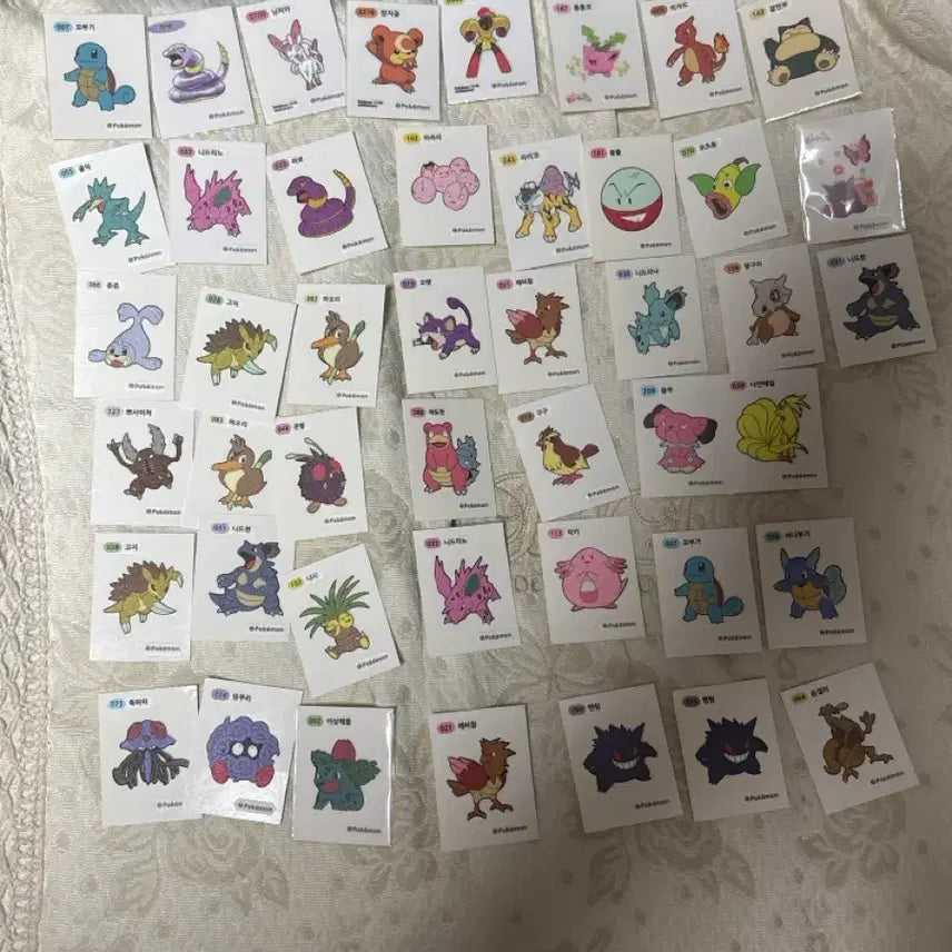 [BUNJANG] Pokemon Stickers 43 pcs / 22년 포켓몬 띠부띠부실 43장