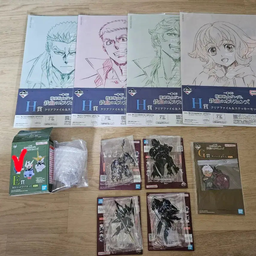 [BUNJANG] Gundam Iron-Blooded Orphans Ichiban Kuji B Prize, Last One Prize, &amp; Lower Prizes Set / 택포9)건담 제일복권 철혈의 오펀스 b상+라스트원+하위상 팝니다