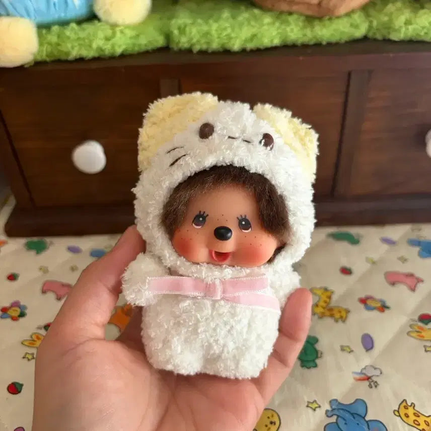 [BUNJANG] Marshmallow Monchhichi Keychain/Plush / 마슈마로 몬치치 키링/인형